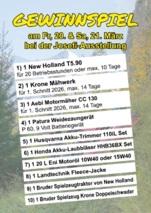 Gewinnspiel zur Josefi Ausstellung Landtechnik Villach 2026
