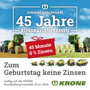 Krone 45 Jahre Rundballenpressen