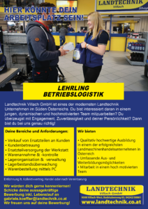 Lehrling Betriebslogistik Landtechnik Villach