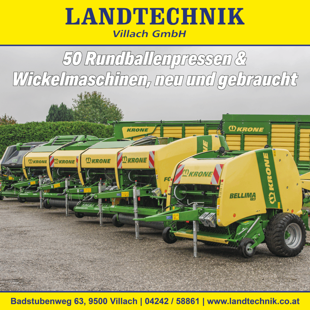 Rundballenpressen und Wickelmaschinen bei Landtechnik Villach