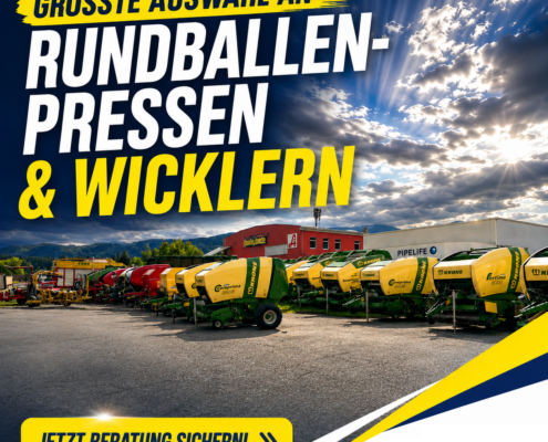Rundballenpressen und Wickler bei Landtechnik Villach